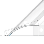 A49 61mm Anodised Aluminium Self Adhesive Door Threshold Ramp Profile