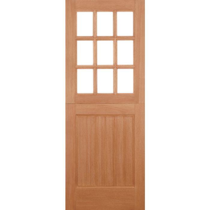 LPD Stable 9L Unglazed Straight Top M&T External Door 1981 x 762mm Unfinished Hardwood