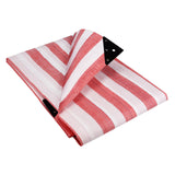 170gsm Striped Waterproof Tarpaulin – Heavy-Duty Market Cover Red White