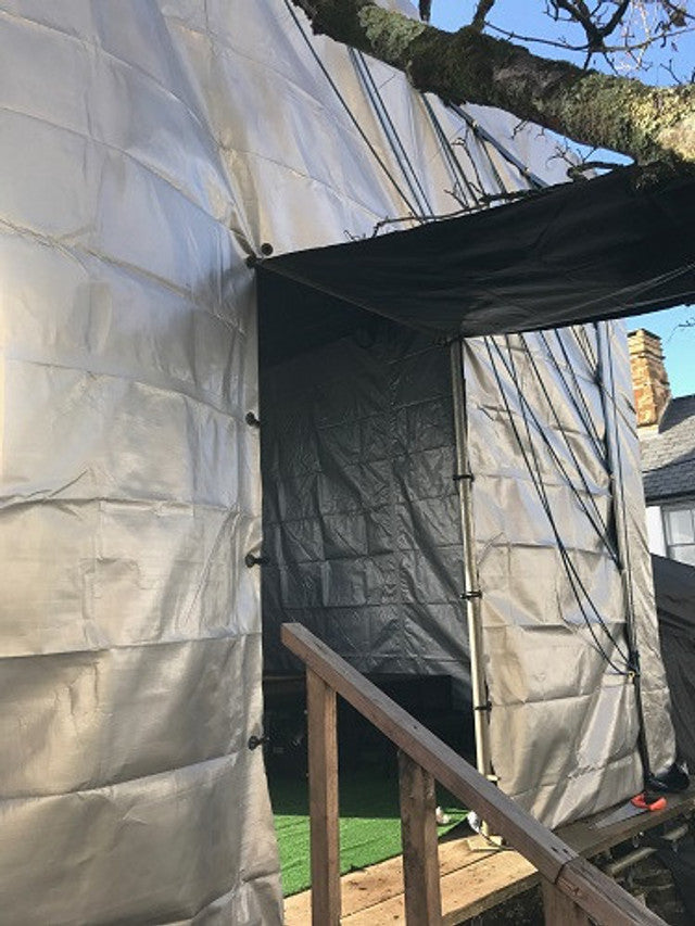 270gsm Black Silver Heavy Duty Tarpaulin – Waterproof UV-Proof Cover