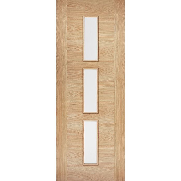 LPD Sofia 3L Glazed Internal Door 1981 x 610mm Pre-Finished Oak