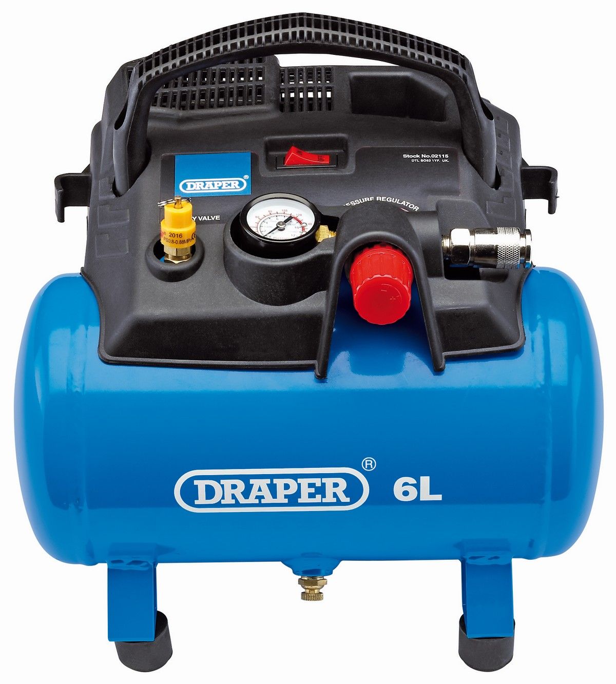 Draper Oil Free Compressor - 1.5HP, 6ltr