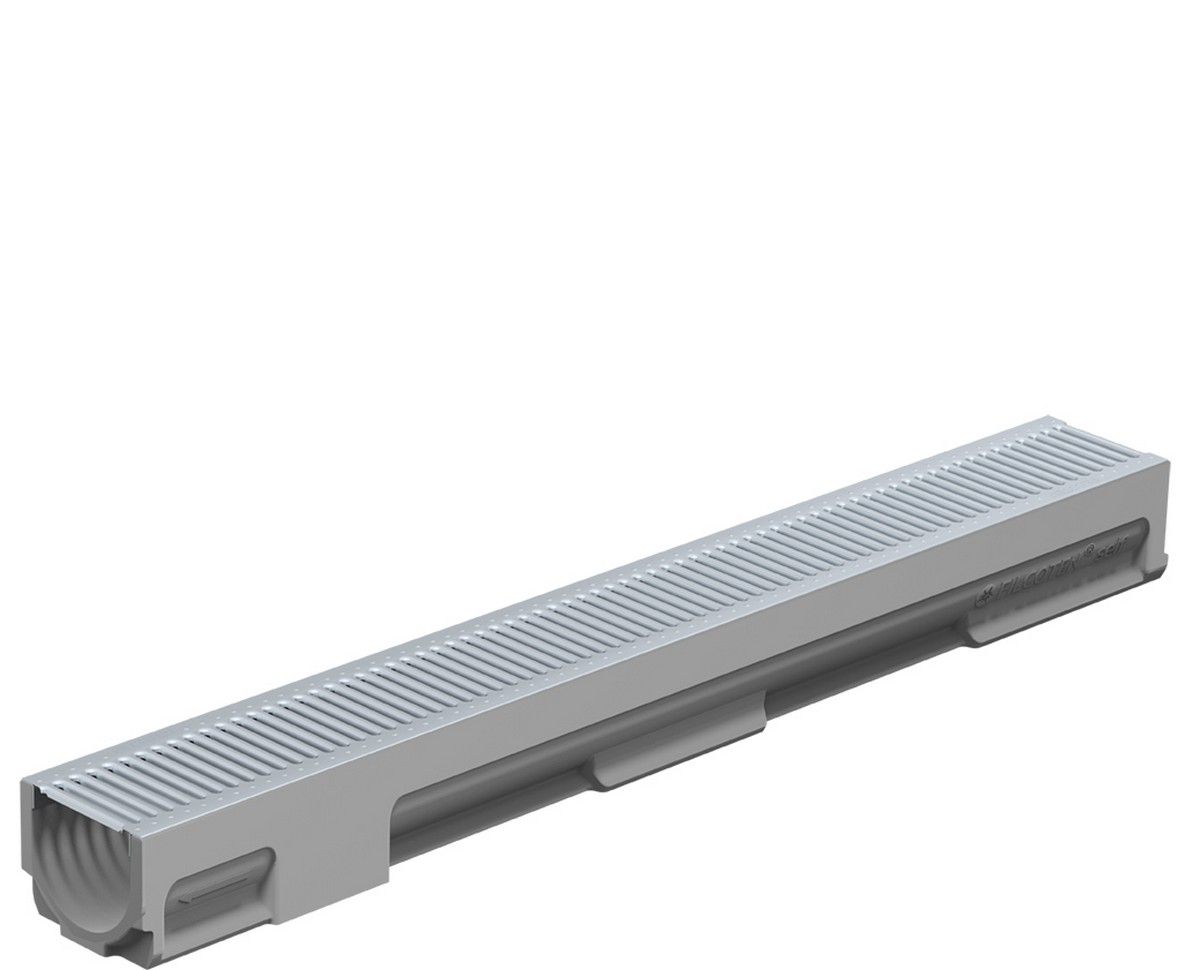 Filcoten NW100 Self Channel 1000mm with A15 Galv Heelsafe Grate