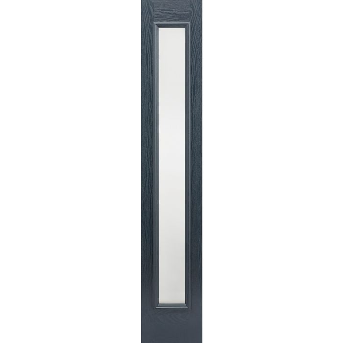 Frosted GRP External Glass Sidelight - DG 2032 x 356mm Grey GRPGRESLFRO