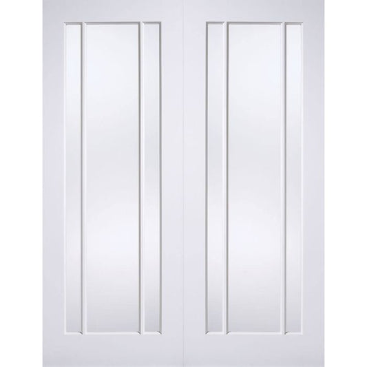 LPD Lincoln 3L Glazed Internal Door Pairs 1981 x 914mm Primed White