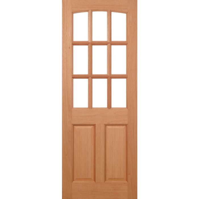 LPD Georgia 9L Unglazed Dowelled External Door 2032 x 813mm Unfinished Hardwood