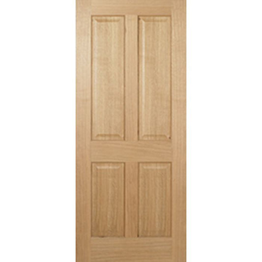 Regency Solid Core Internal Fire Door - Unfinished - 4P Non Raised 1981 x 838mm Oak FCOREG4P33