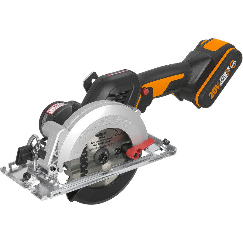 Worx WX531 20V 120mm Cordless Brushless Circular Saw 1 x 2.0Ah