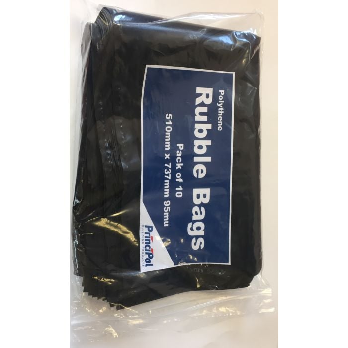Heavy Duty Rubble Bags (Pack of 10) - Black