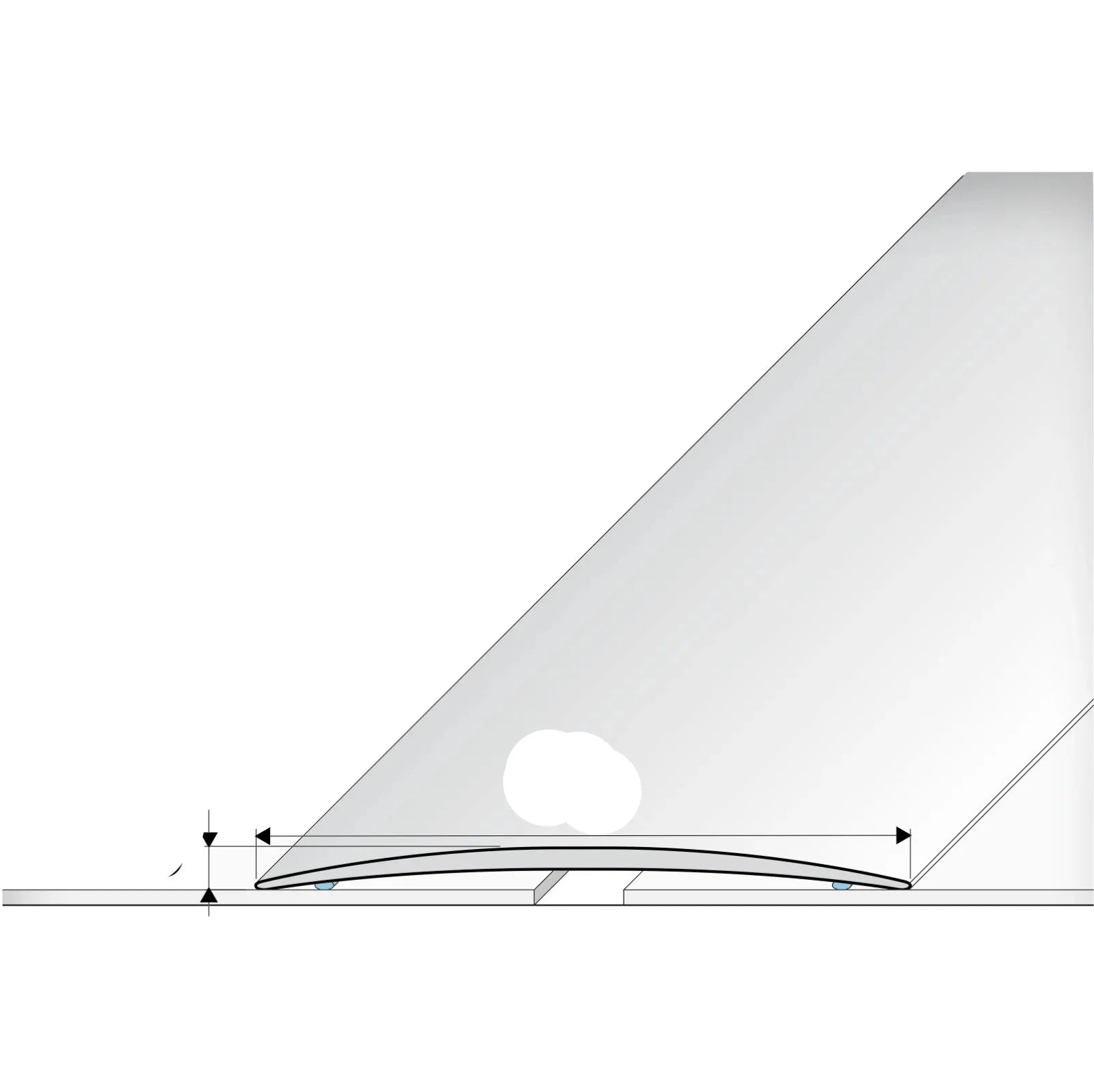 A71 80mm Anodised Aluminium Self Adhesive Door Threshold Strip