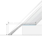A47 41mm Anodised Aluminium Self Adhesive Door Threshold Ramp Profile