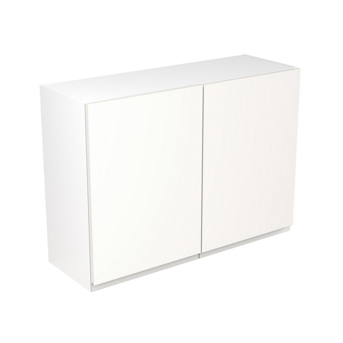 KitchenKit Flatpack J-Pull Wall Cabinet 1000mm - Super Gloss White