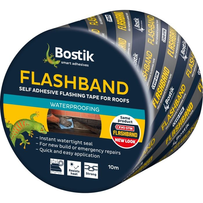 Evo-Stik Flashband Waterproof Self Adhesive Flashing Tape - 300mm x 10m - Grey