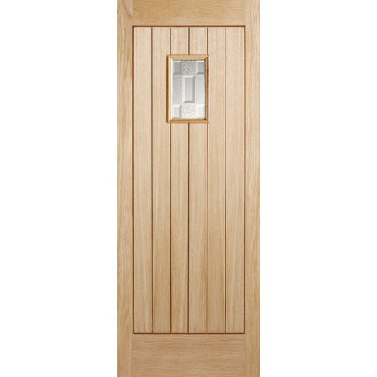 Suffolk Oak External Door - Part Obscure DG RM1S 1981 x 762mm Unfinished OSUFFOLK30