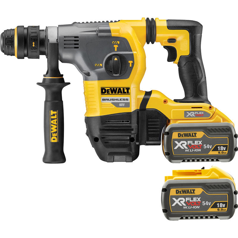 DeWalt DCH333X2-GB 54V XR FlexVolt SDS Plus Hammer Drill 2 x 9.0Ah