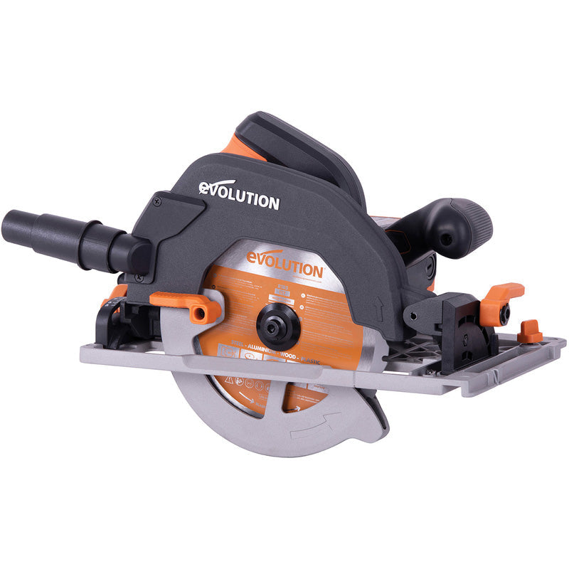 Evolution R185CCSX+ 185mm Multi-Material Track Compatible Circular Saw 230V