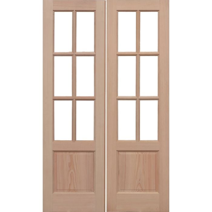LPD GTP 1P 6L Unglazed External Door Pairs 1981 x 1168mm Unfinished Hemlock