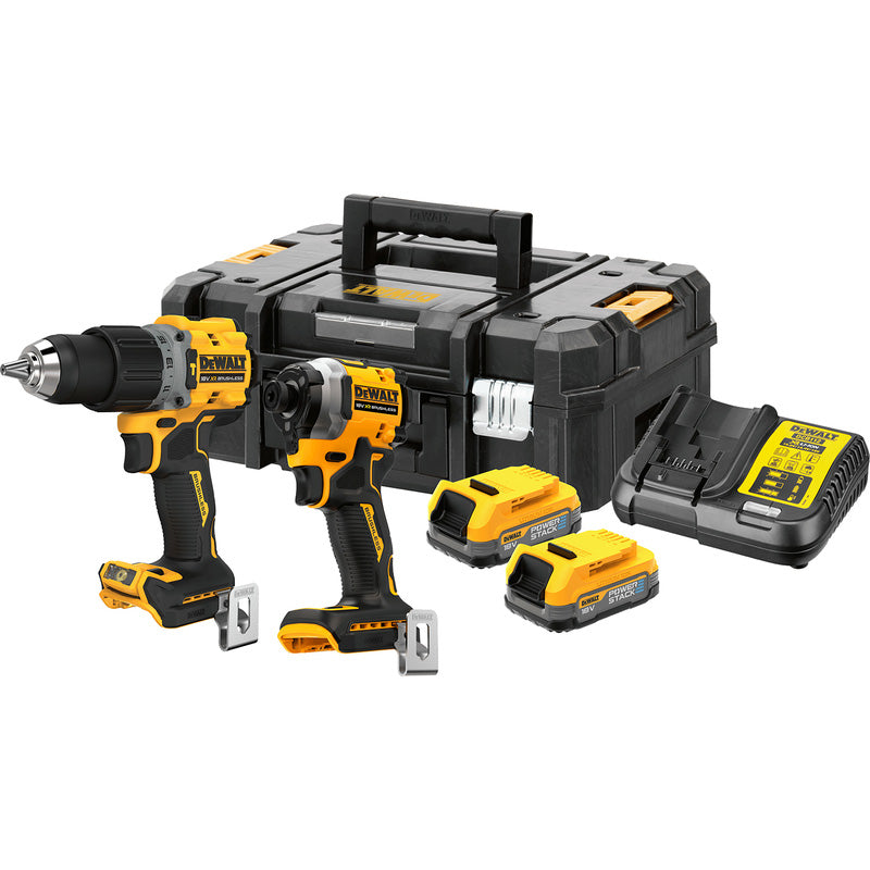 DeWalt Powerstack 18V XR Brushless Compact Twin Kit 2 x Batteries