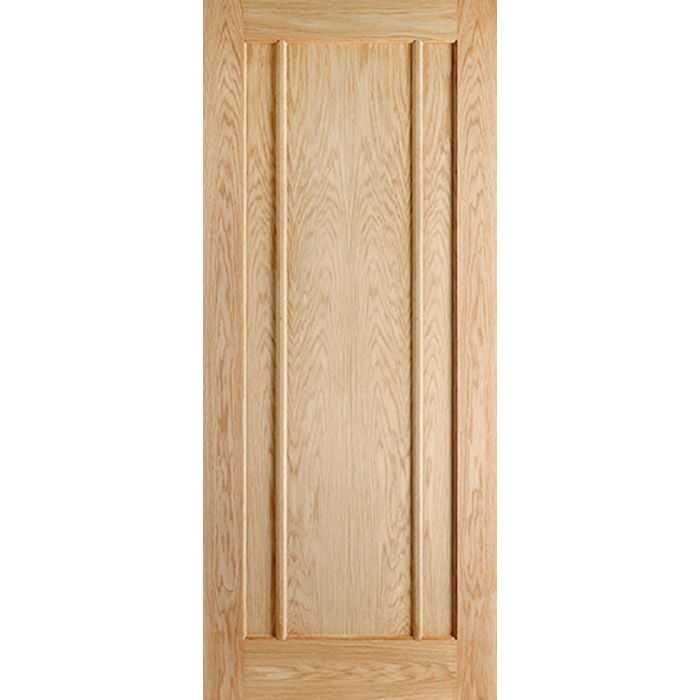 Lincoln Solid Core Internal Door - Unfinished - 3P 2040 x 526mm Oak OLIN526