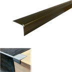 TVC 40 x 26mm Anodised Aluminium LVT Stair nosing Edge Profile For 3mm Flooring Bronze 2700mm x 40mm x 26mm