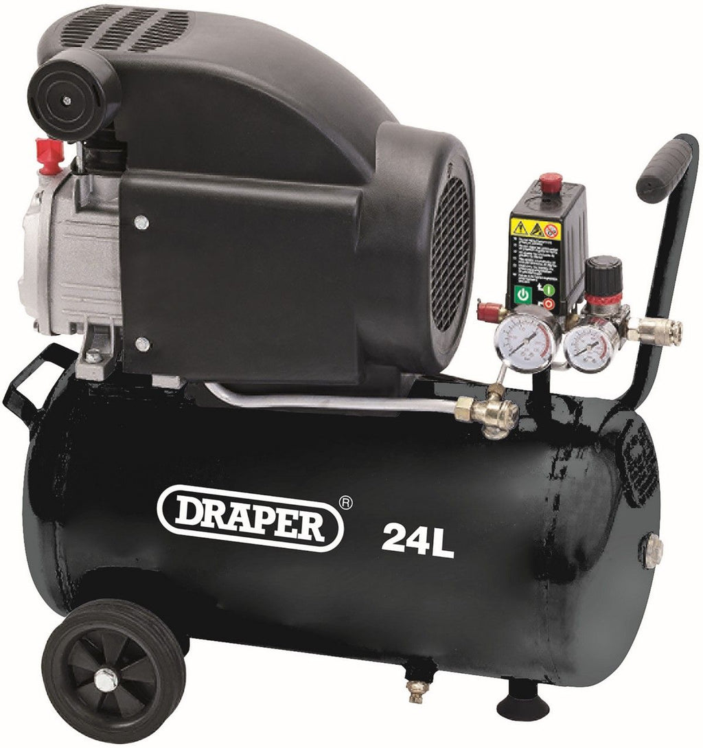 Draper Air Compressor - 2HP, 24ltr, 230V