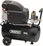 Draper Air Compressor - 2HP, 24ltr, 230V