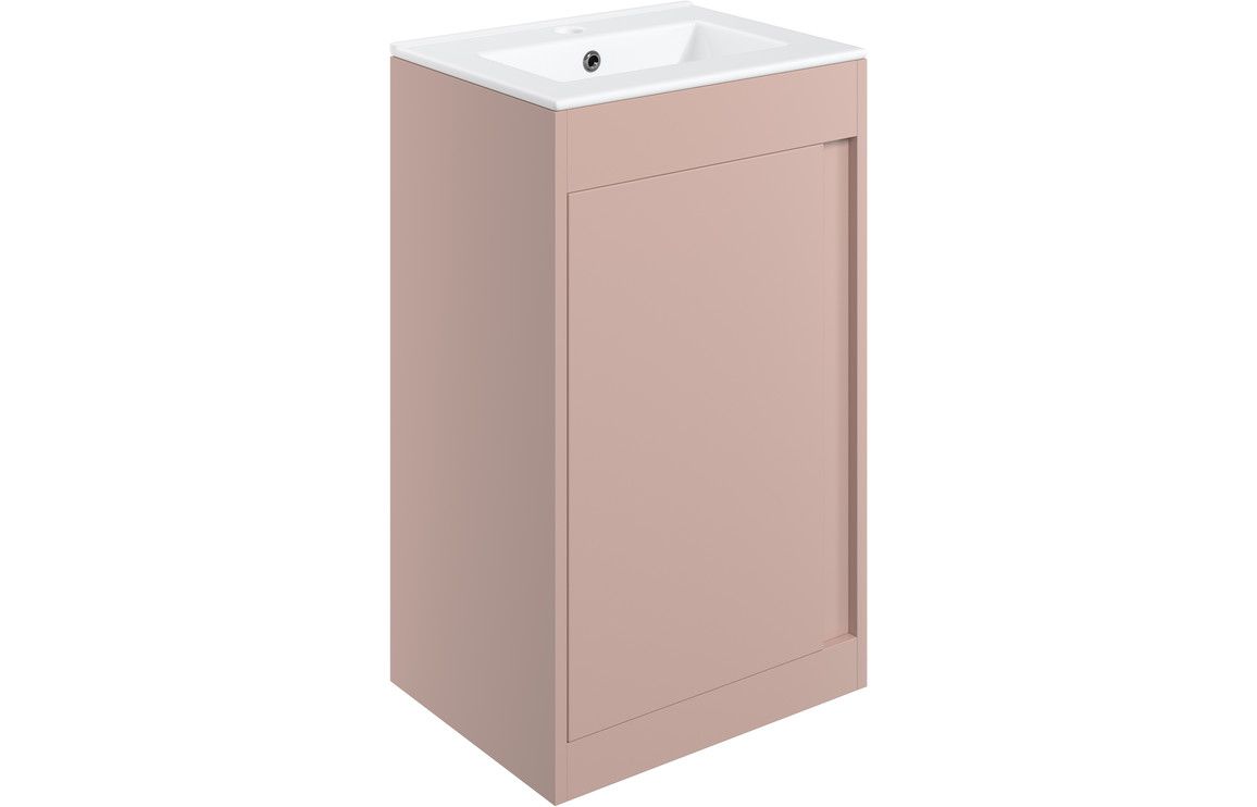 Farnham 510mm Wall Hung Unit (Basin Included) - Matt Antique Rose