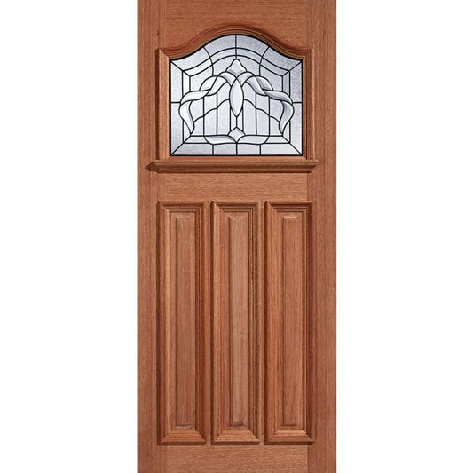 LPD Estate Crown Leaded 1L Glazed M&T External Door 2083 x 864mm Unfinished Hardwood