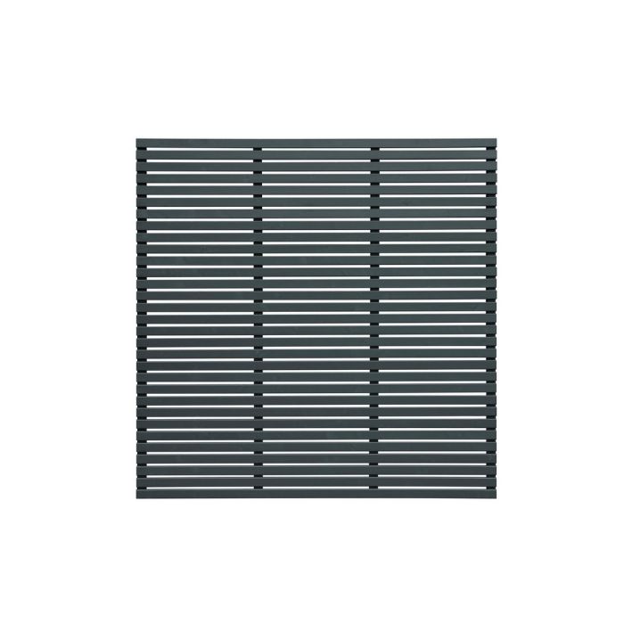 Forest Contemporary Slatted Fence Panel 1.8m x 1.81m Treated Anthracite Grey (Pack of 4)