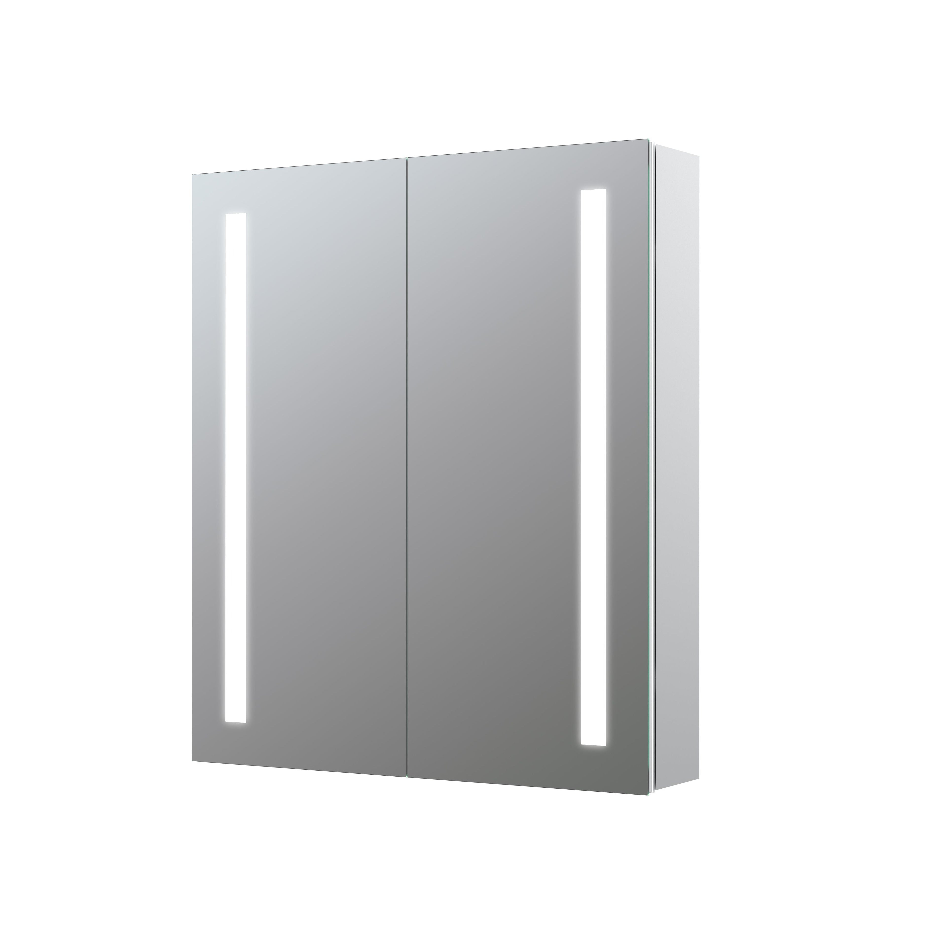Tedburn 2 Door Front-Lit LED Mirror Cabinet 600mm