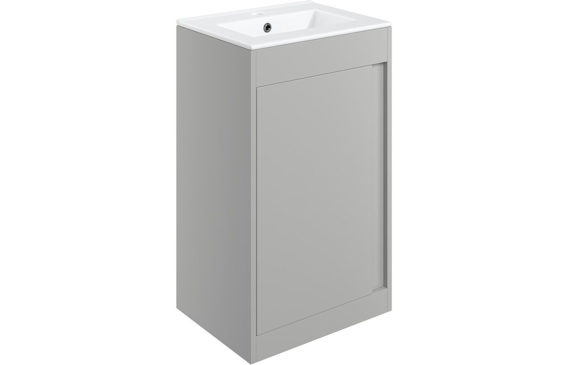 Farnham 510mm Wall Hung Unit (Basin Included) - Matt Light Grey