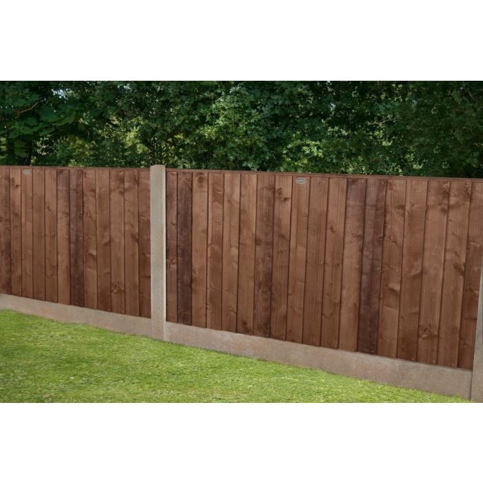 Forest Pressure Treated Closeboard Fence Panel 6ft x 3ft (1.83m x 0.92m) Brown - Pack of 4