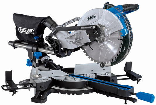 Draper 230V Sliding Compound Mitre Saw - 255mm, 1800W