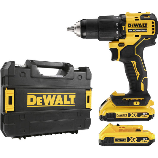 DeWalt DCD709D2T-GB 18V XR Brushless Compact Combi Drill 2 x 2.0Ah