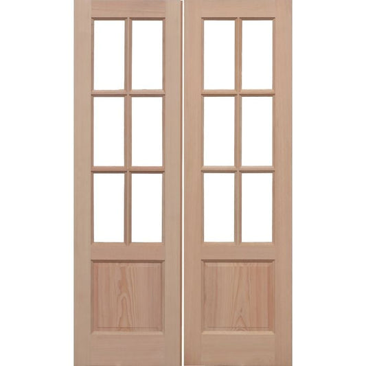 LPD GTP 1P 6L Unglazed External Door Pairs 1981 x 915mm Unfinished Hemlock