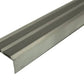 SA11 40 x 20mm Non Slip Rubber Aluminium Stair Nosing Edge Trim With Insert External Use Silver With Grey Rubber