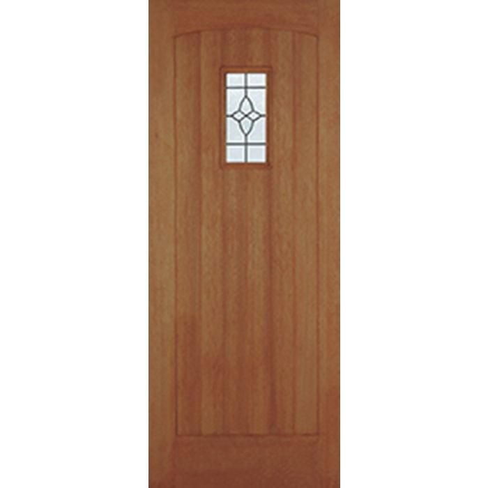 LPD Cottage Leaded 1L Glazed M&T External Door 1981 x 838mm Unfinished Hardwood