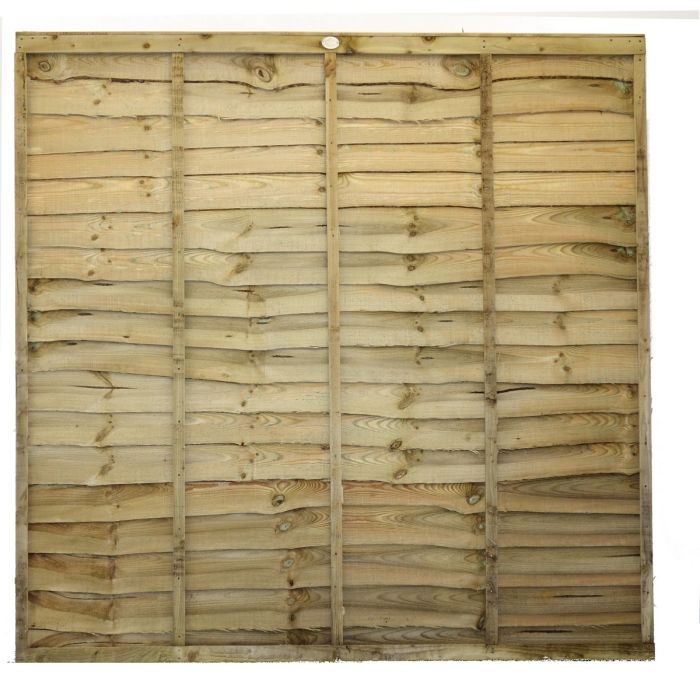 Tafs Pressure Treated Waney Lap Fence Panel 6ft x 6ft (1828 x 1828mm)