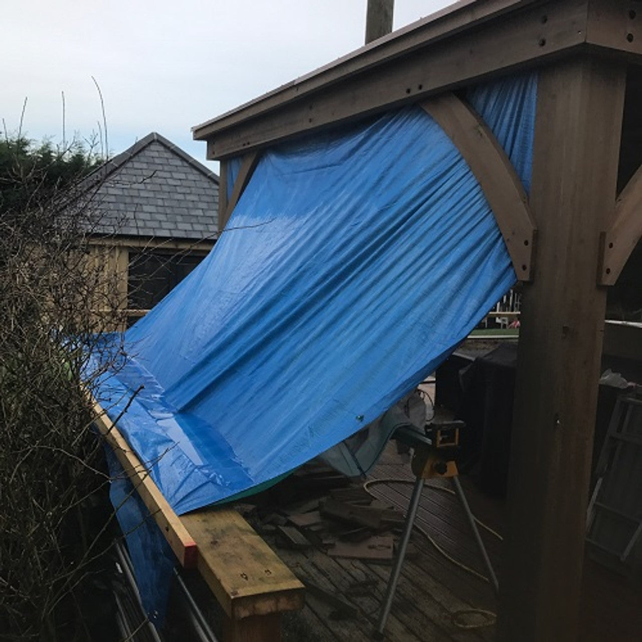 70GSM Waterproof Tarpaulin Blue/Green – Lightweight Budget Cover Sheet