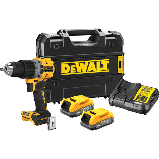 DeWalt Powerstack 18V XR Brushless Combi Drill Kit 2 x Batteries