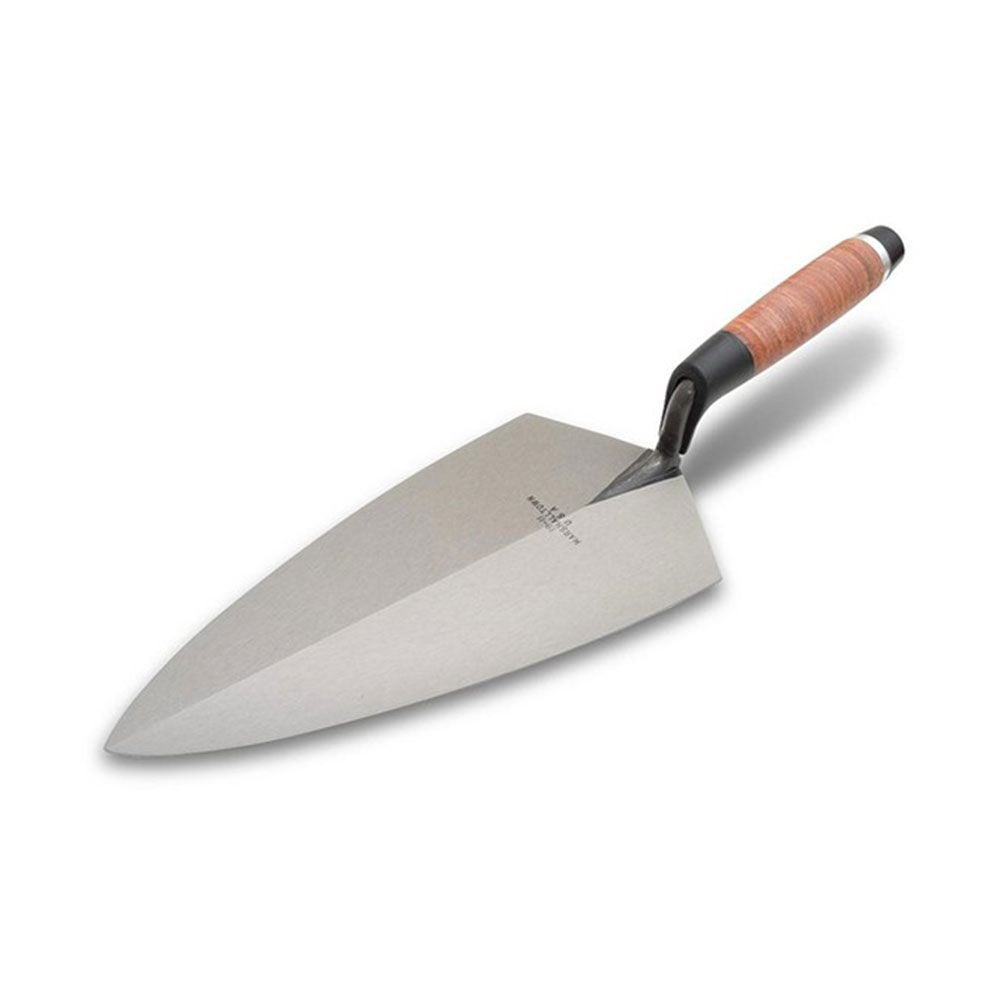 Marshalltown Philadelphia Pattern Brick Trowel with Leather Handle 11" - Steel