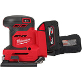 Milwaukee M18 BQSS-502B Quarter Sheet Sander 2 x 5.0Ah