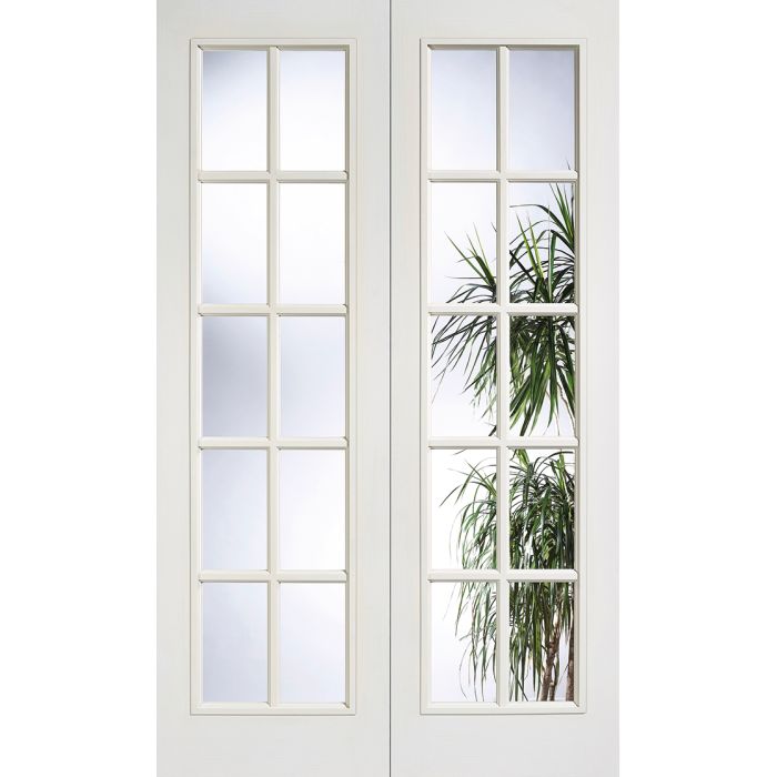 LPD Textured SA 10L Glazed Internal Door 1981 x 1168mm Primed White Composite