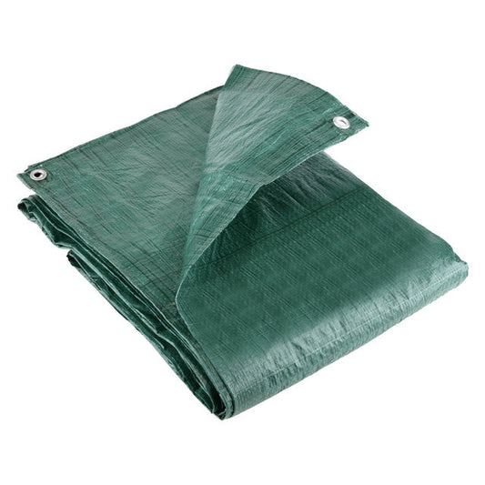 80GSM Waterproof Tarpaulin Blue/Green/Camouflage – Economy Cover Sheet With Eyelets Green