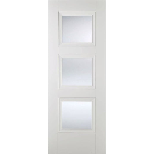 LPD Amsterdam 3L Glazed Internal Door 1981 x 762mm White Primed Plus