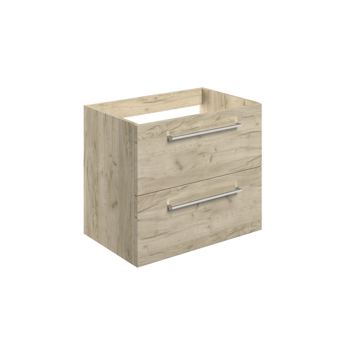 Helston Wall Hung 2 Drawer Basin Unit & Basin 510mm - Oak