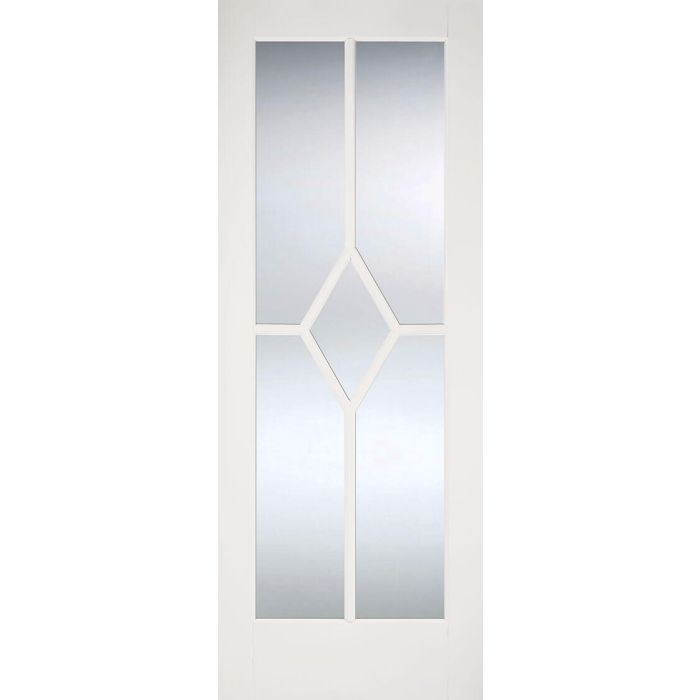 LPD Reims 5L Clear Bevelled Glazed Internal Door 1981 x 838mm Primed White
