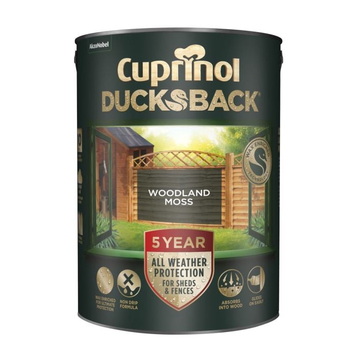 Cuprinol 5 Year Ducksback 5ltr Woodland Moss