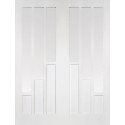 LPD Coventry 3P 3L Glazed Internal Door Pairs 1981 x 1067mm Primed White