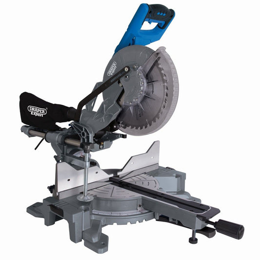 Draper Expert Double Bevel Sliding Compound Mitre Saw - 255mm, 2000W, 230V